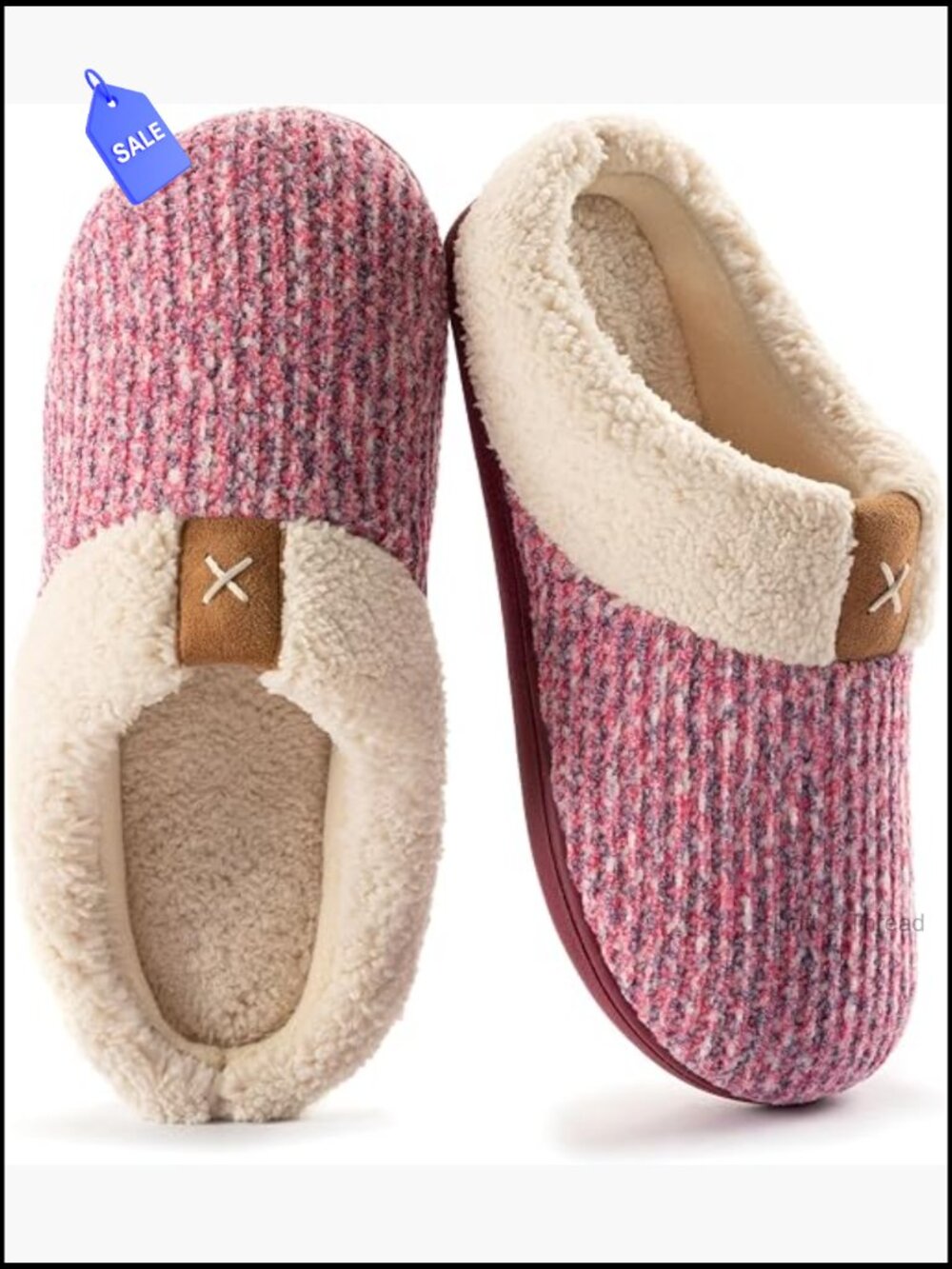 Women's Memory Foam Slippers with Anti-Skid Sole, Wool-Like House Shoe